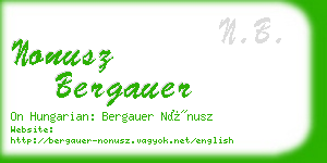 nonusz bergauer business card